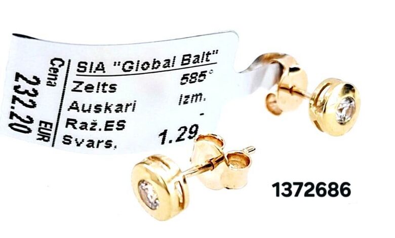 Zelta auskari -40%