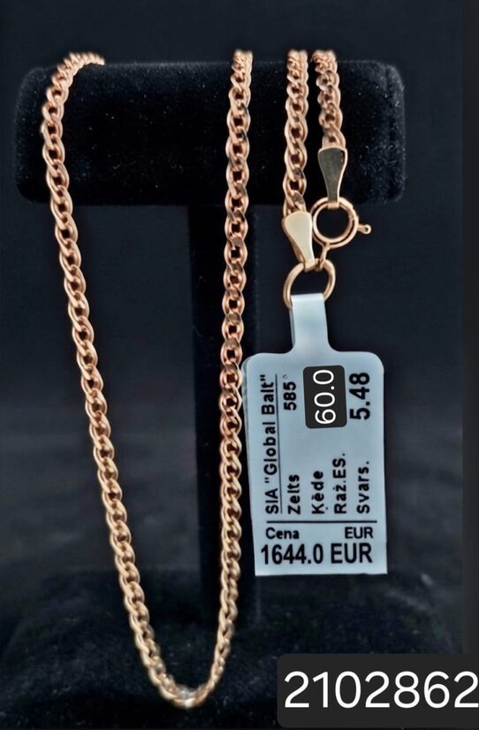 Zelta ķēde 60 cm 