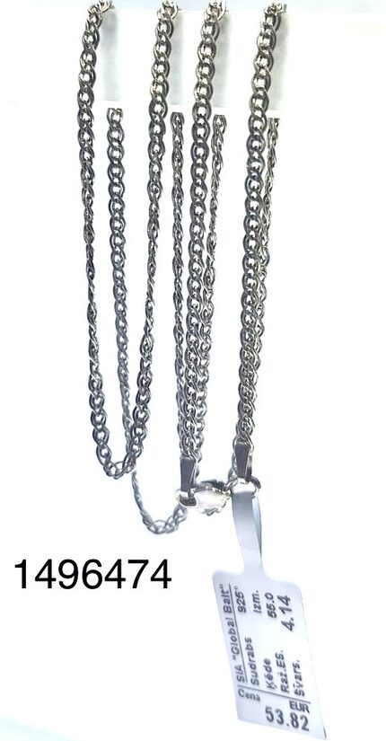 Sudraba ķēde 55 cm