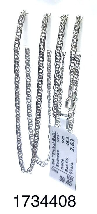 Sudraba ķēde 45 cm