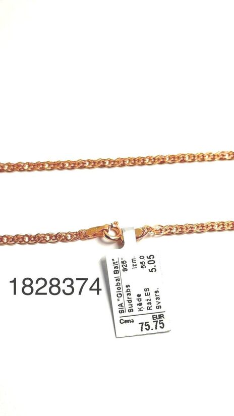 Sudraba ķēde 55 cm