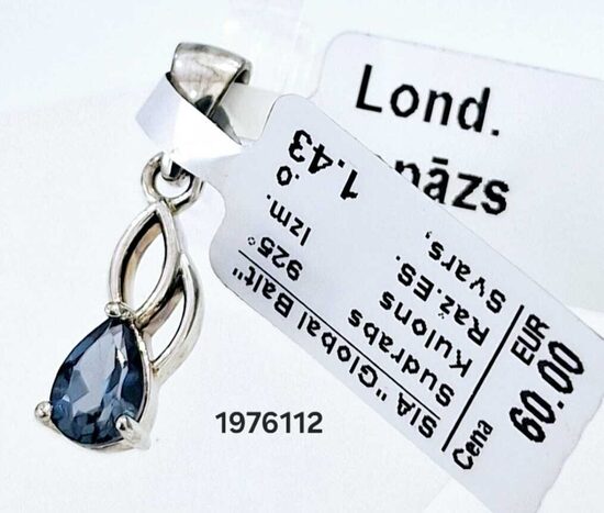 Sudraba kulons ar london topāzu -60%