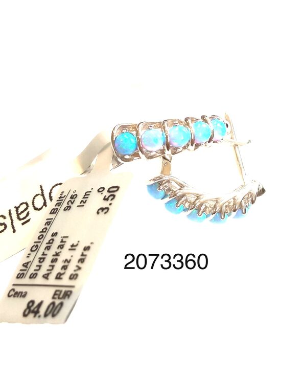 Sudraba auskari ar opālu -60%