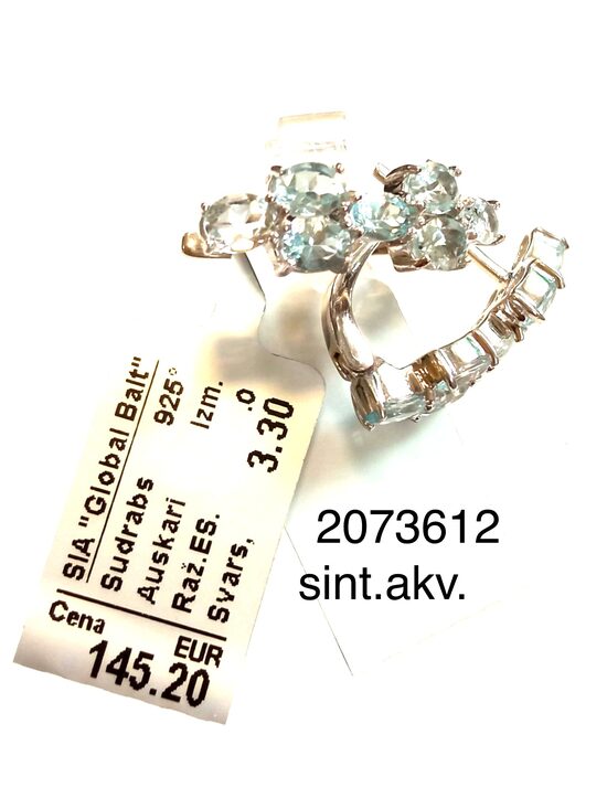 Sudraba auskari ar topāziem -60%