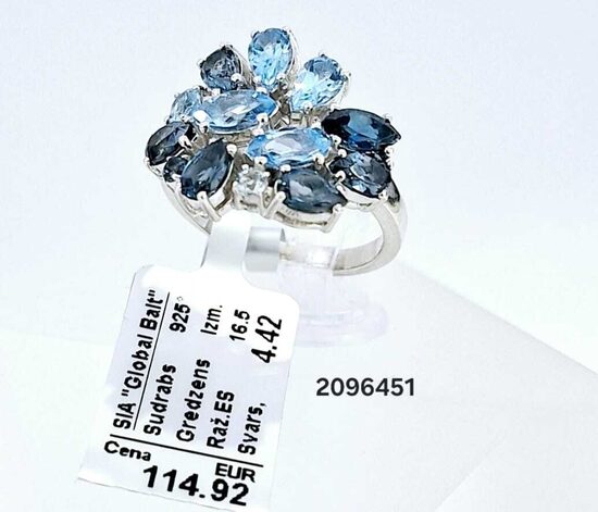 Sudraba gredzens 16,5 izm.