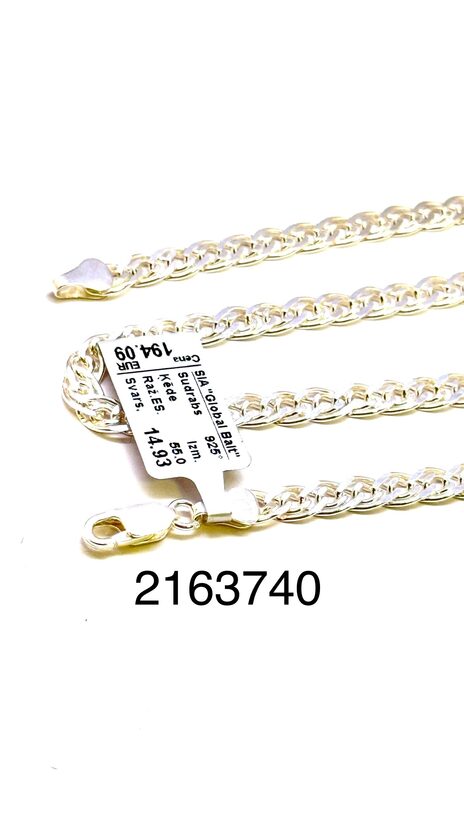 Sudraba ķēde 55 cm