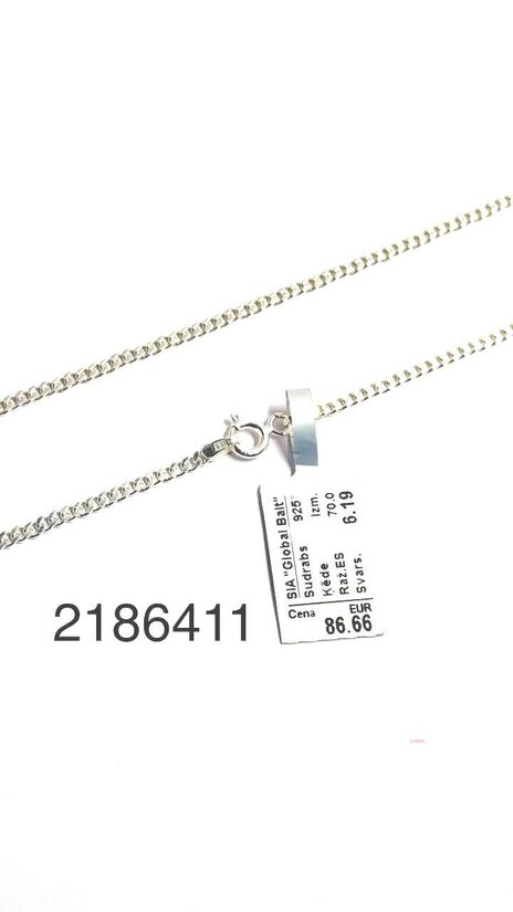 Sudraba ķēde 70 cm