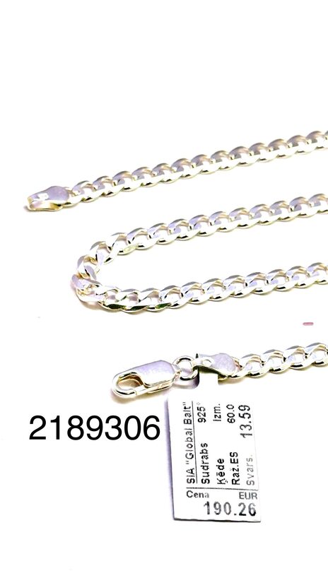 Sudraba ķēde 60 cm