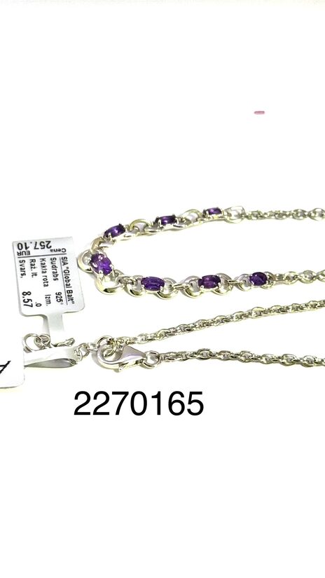 Sudraba kaklarota ar ametistu