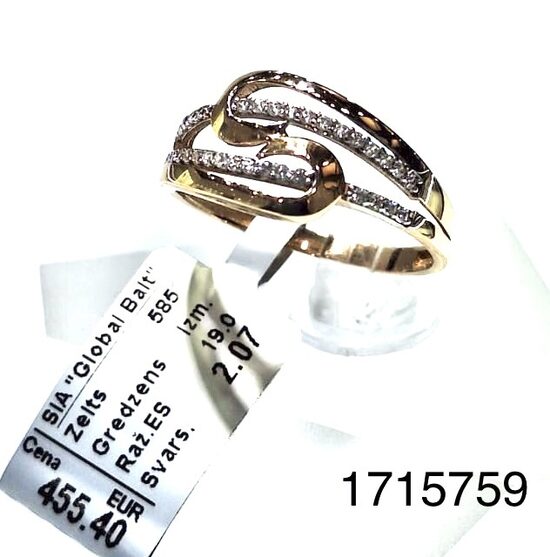 Zelta gredzens 19 cm -25%
